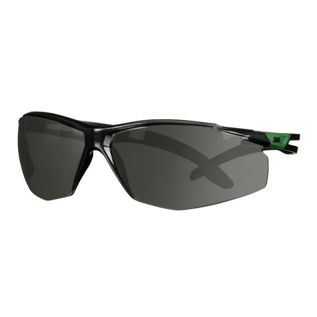 3M SF530AF-GRN SecureFit 500 Series Safety Glasses ANSI Z87 Impact Rated IR 3.0 Gray Anti Fog Anti Scratch Lens Black Green Frame (7100239086)  - (20 Pack) - 2