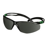 3M SF530AF-GRN SecureFit 500 Series Safety Glasses ANSI Z87 Impact Rated IR 3.0 Gray Anti Fog Anti Scratch Lens Black Green Frame (7100239086)  - (20 Pack) - 5