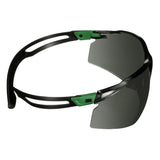 3M SF530AF-GRN SecureFit 500 Series Safety Glasses ANSI Z87 Impact Rated IR 3.0 Gray Anti Fog Anti Scratch Lens Black Green Frame (7100239086)  - (20 Pack) - 6