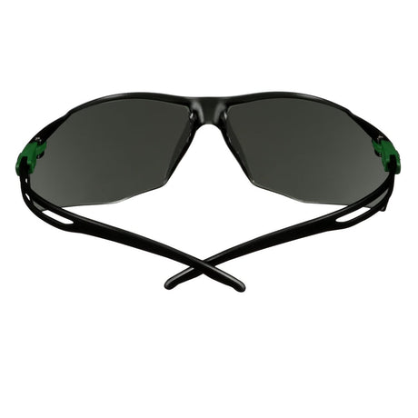 3M SF530AF-GRN SecureFit 500 Series Safety Glasses ANSI Z87 Impact Rated IR 3.0 Gray Anti Fog Anti Scratch Lens Black Green Frame (7100239086)  - (20 Pack) - 9