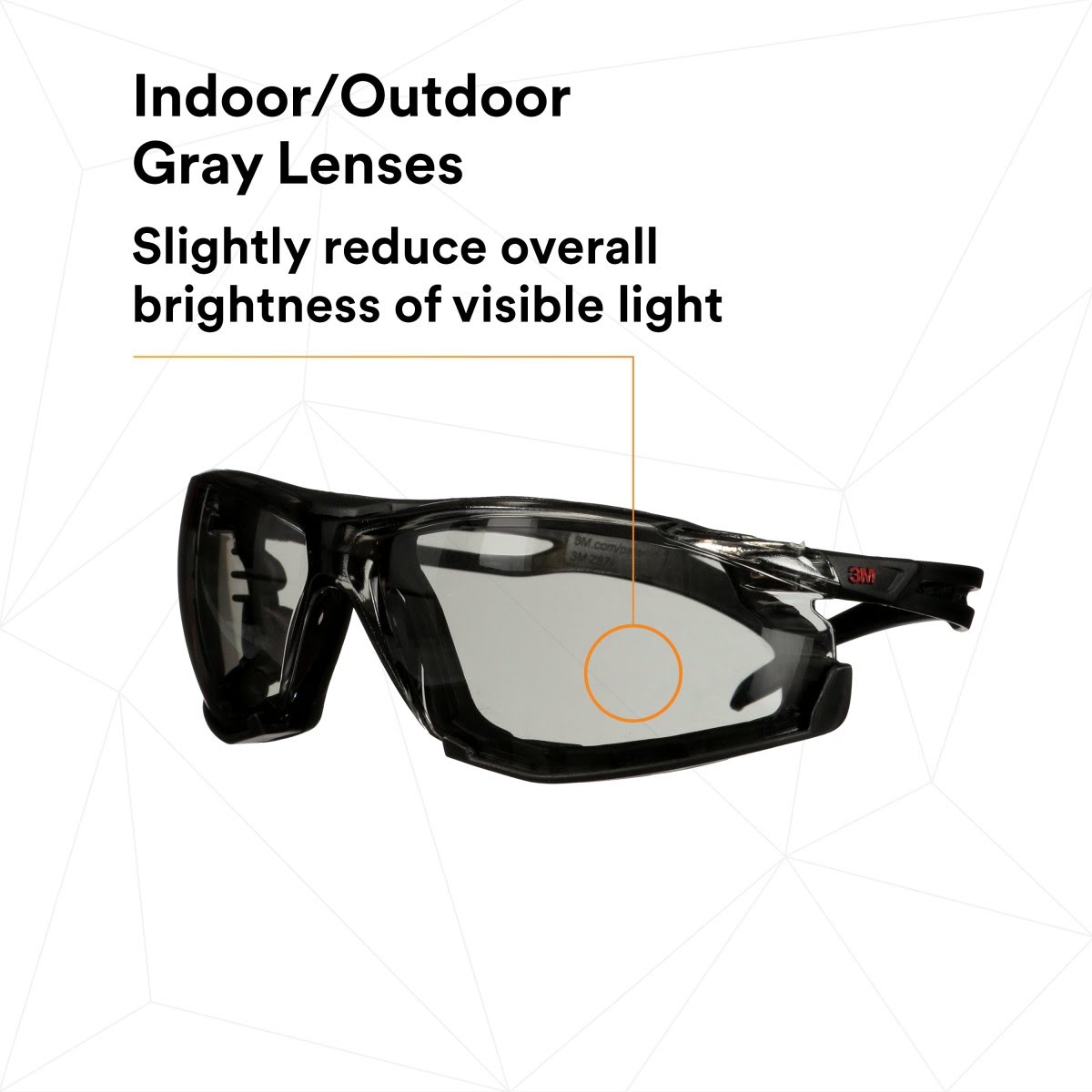 3M SF507SGAF-BLK-FM SecureFit 500 Series Safety Glasses, Anti-Fog Coating, Indoor/Outdoor Gray Lens, Black Frame with Foam Gasket (7100239092)  - (20 Pack) - 10