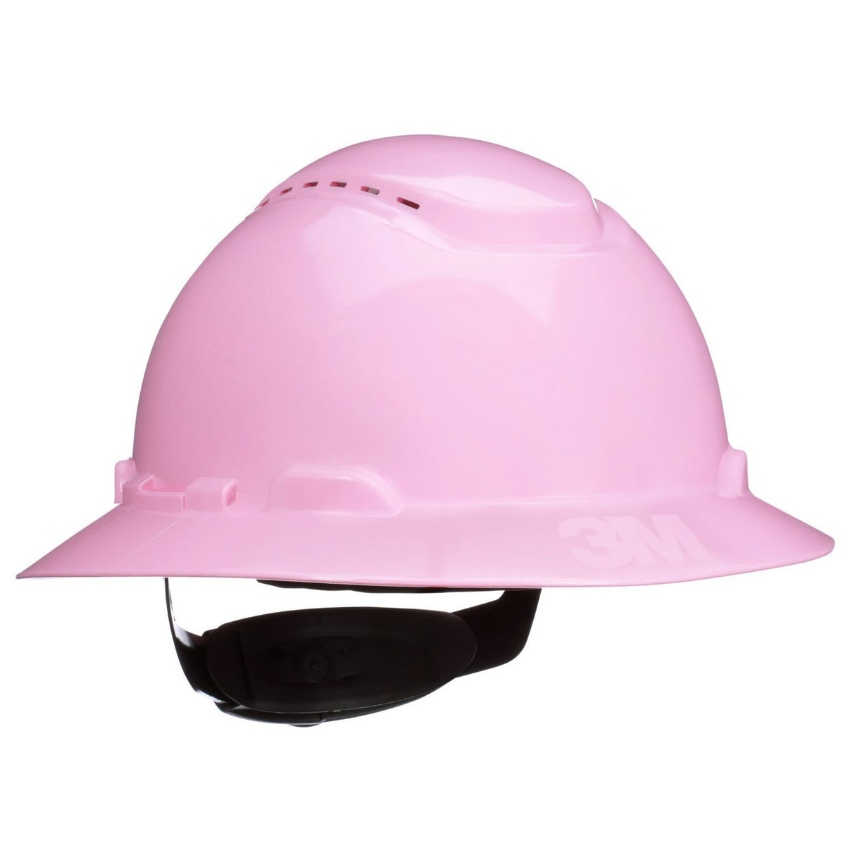 3M SecureFit Full Brim Hard Hat, Pink, Vented, 4-Point Pressure Diffusion Ratchet Suspension, with UVicator Sensor, Medium (H-813SFV-UV) (7100239746)  - (20Pack)