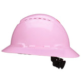 3M SecureFit Full Brim Hard Hat, Pink, Vented, 4-Point Pressure Diffusion Ratchet Suspension, with UVicator Sensor, Medium (H-813SFV-UV) (7100239746)  - (20Pack) - 2