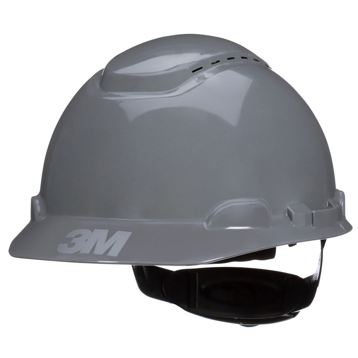 3M H-708SFV-UV SecureFit Grey Vented Cap Style Safety Helmet with Uvicator Sensor, 4-Point Pressure Diffusion Ratchet Suspension, ANSI Z89.1 (7100239990)  - (20Pack)