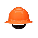 3M H-806SFR-UV SecureFit Full Brim Hard Hat, Orange, Non-Vented with Uvicator and 4-Point Ratchet Suspension (7100239992)