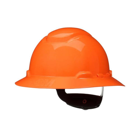 3M H-806SFR-UV SecureFit Full Brim Hard Hat, Orange, Non-Vented with Uvicator and 4-Point Ratchet Suspension (7100239992)  - (20Pack) - 3