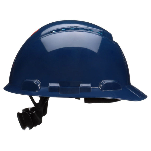 3M H-710SFV-UV SecureFit Vented Cap Style Hard Hat, Navy Blue, Uvicator Sensor, 4-Point Ratchet Suspension, ANSI Z89.1 (7100239996)  - (20 Pack)