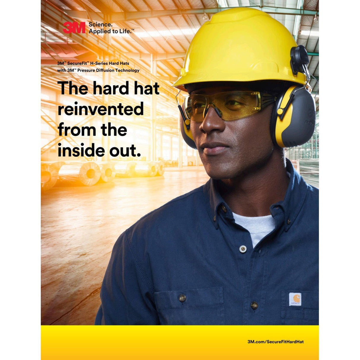3M H-710SFV-UV SecureFit Vented Cap Style Hard Hat, Navy Blue, Uvicator Sensor, 4-Point Ratchet Suspension, ANSI Z89.1 (7100239996)  - (20 Pack) - 7