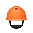 3M H-706SFR-UV SecureFit Orange Non-Vented Cap Style Safety Helmet with Uvicator Sensor, 4-Point Ratchet Pressure Diffusion Suspension, HDPE, ANSI Z89.1 (7100239998)  - (20 Pack)