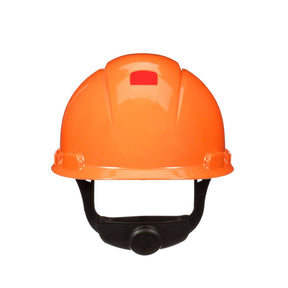 3M H-706SFR-UV SecureFit Orange Non-Vented Cap Style Safety Helmet with Uvicator Sensor, 4-Point Ratchet Pressure Diffusion Suspension, HDPE, ANSI Z89.1 (7100239998)  - (20 Pack)