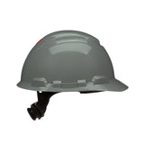 3M H-708SFR-UV SecureFit Non-Vented Cap Style Hard Hat, Gray, Uvicator Sensor, 4-Point Ratchet Suspension, ANSI Z89.1 (7100240000)  - (20 Pack) - 3