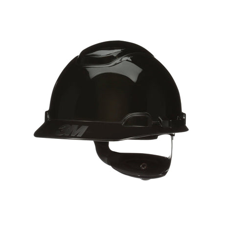 3M H-712SFR-UV SecureFit Black Non-Vented Cap Style Safety Helmet with Uvicator Sensor, 4-Point Pressure Diffusion Ratchet Suspension, ANSI Z89.1 (H-712SFR-UV) (7100240001)  - (20Pack) - 3