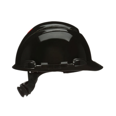 3M H-712SFR-UV SecureFit Black Non-Vented Cap Style Safety Helmet with Uvicator Sensor, 4-Point Pressure Diffusion Ratchet Suspension, ANSI Z89.1 (H-712SFR-UV) (7100240001)  - (20Pack) - 4