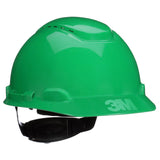 3M H-704SFV-UV SecureFit Green Vented Cap Style Safety Helmet with Uvicator Sensor, 4-Point Pressure Diffusion Ratchet Suspension, ANSI Z89.1 (7100240003)  - (20Pack)