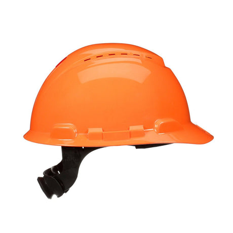 3M H-706SFV-UV SecureFit Cap Style Hard Hat, Orange, Vented, Uvicator Sensor, 4-Point Ratchet Suspension, ANSI Z89.1 (7100240008)  - (20Pack) - 2