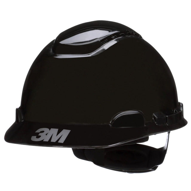 3M H-712SFV-UV SecureFit Hard Hat, Black, Vented Cap Style Safety Helmet with Uvicator Sensor, 4-Point Pressure Diffusion Ratchet Suspension, ANSI Z89.1, Medium (7100240011)  - (20Pack)