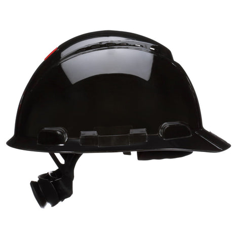 3M H-712SFV-UV SecureFit Hard Hat, Black, Vented Cap Style Safety Helmet with Uvicator Sensor, 4-Point Pressure Diffusion Ratchet Suspension, ANSI Z89.1, Medium (7100240011)  - (20Pack) - 2
