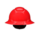 3M H-805SFR-UV SecureFit Full Brim Hard Hat, Red, Non-Vented with Uvicator Sensor and 4-Point Ratchet Suspension (7100240013)  - (20Pack)
