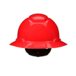 3M H-805SFR-UV SecureFit Full Brim Hard Hat, Red, Non-Vented with Uvicator Sensor and 4-Point Ratchet Suspension (7100240013)