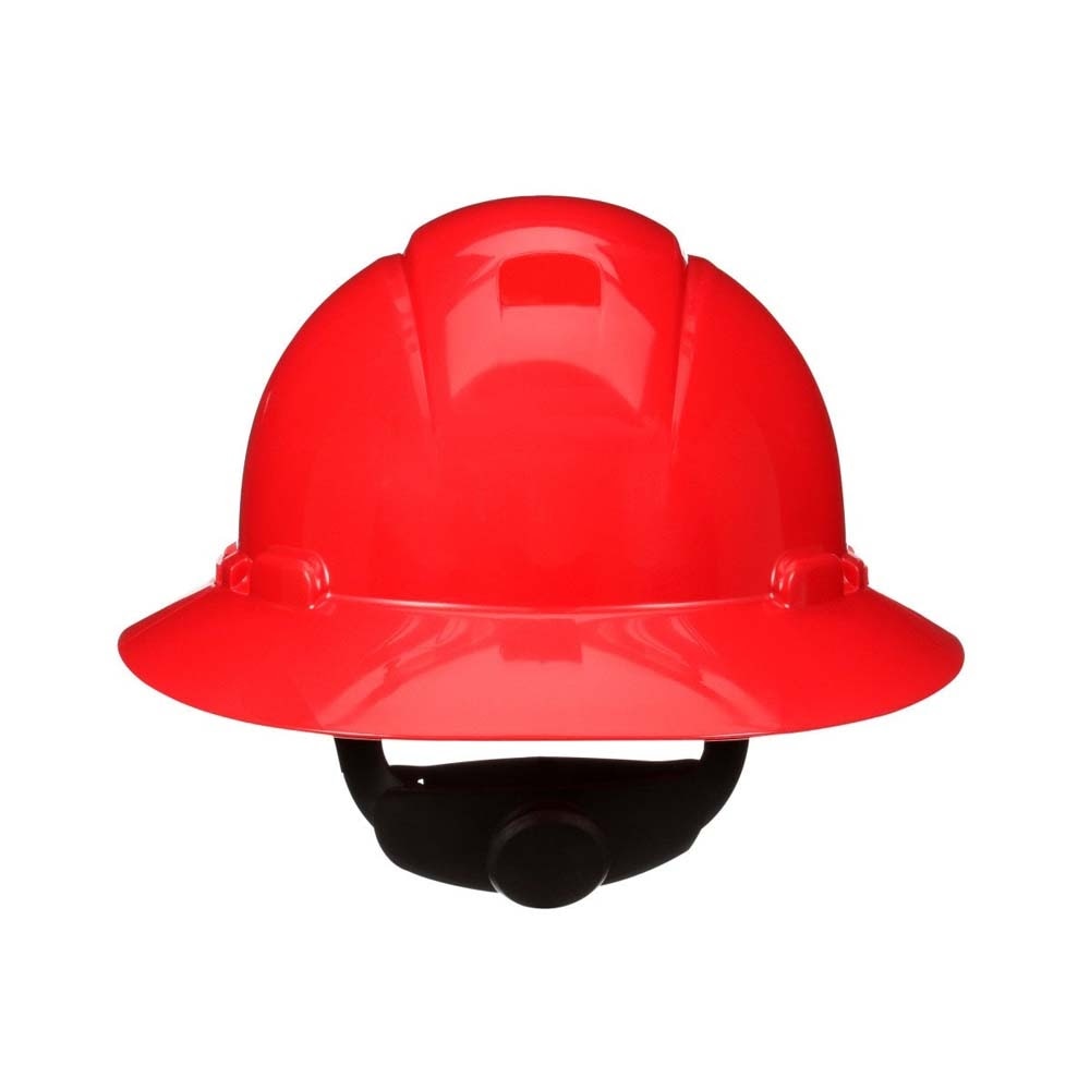 3M H-805SFR-UV SecureFit Full Brim Hard Hat, Red, Non-Vented with Uvicator Sensor and 4-Point Ratchet Suspension (7100240013) - 2