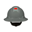 3M SecureFit Full Brim Hard Hat, Grey, Non-Vented, 4-Point Pressure Diffusion Ratchet Suspension, with UVicator Sensor, ANSI Z89.1 (H-808SFR-UV) (7100240025)  - (20Pack)