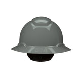 3M SecureFit Full Brim Hard Hat, Grey, Non-Vented, 4-Point Pressure Diffusion Ratchet Suspension, with UVicator Sensor, ANSI Z89.1 (H-808SFR-UV) (7100240025)  - (20Pack) - 2