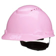 3M H-713SFV-UV SecureFit Cap Style Hard Hat, Pink, Vented, Uvicator Sensor, 4-Point Ratchet Suspension, ANSI Z89.1, Medium (7100240026)  - (20 Pack)