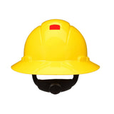 3M H-802SFR-UV SecureFit Full Brim Hard Hat, Yellow, Non-Vented, 4-Point Pressure Diffusion Ratchet Suspension, with UVicator Sensor (7100240029)  - (20 Pack)