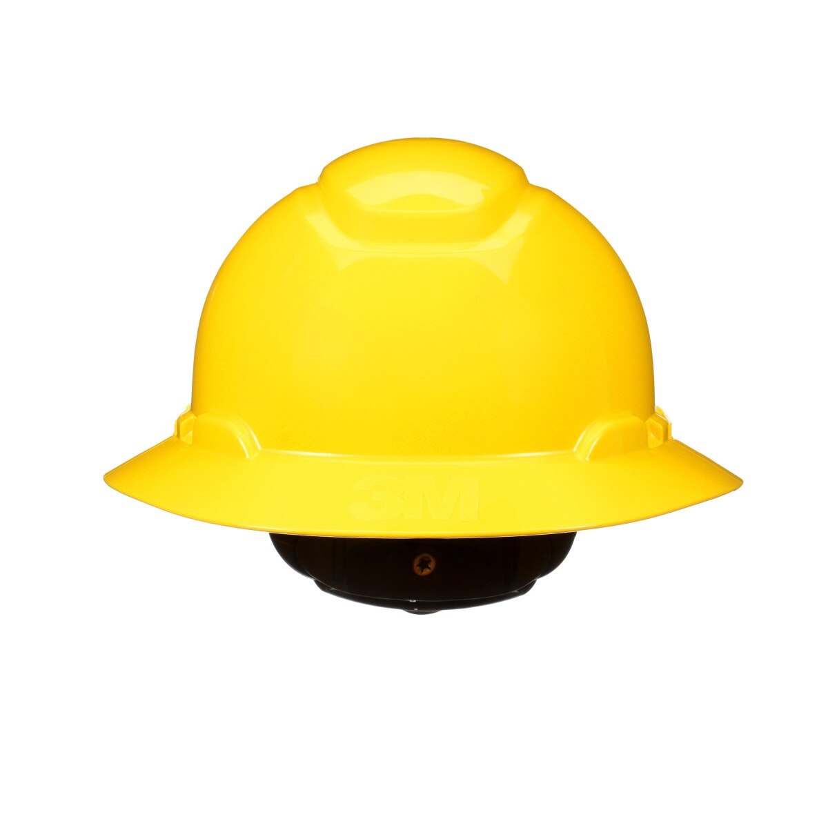 3M H-802SFR-UV SecureFit Full Brim Hard Hat, Yellow, Non-Vented, 4-Point Pressure Diffusion Ratchet Suspension, with UVicator Sensor (7100240029)  - (20 Pack) - 2