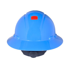3M SecureFit Full Brim Hard Hat, Blue, Non-Vented, 4-Point Pressure Diffusion Ratchet Suspension, with UVicator, HDPE, ANSI Z89.1 (H-803SFR-UV) (7100240030)  - (20Pack)