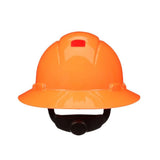 3M H-807SFR-UV SecureFit Full Brim Hard Hat , H-Vis Orange, 4-Point Pressure Diffusion Ratchet Suspension with UVicator (7100240033)  - (20Pack) - 2