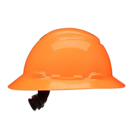 3M H-807SFR-UV SecureFit Full Brim Hard Hat , H-Vis Orange, 4-Point Pressure Diffusion Ratchet Suspension with UVicator (7100240033)  - (20Pack) - 4