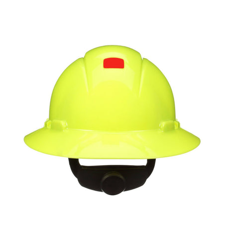 3M 7100240034 SecureFit Full Brim Hard Hat, Hi-Vis Yellow, Non-Vented, 4-Point Pressure Diffusion Ratchet Suspension with UVicator (H-809SFR-UV) (7100240034)  - (20Pack)