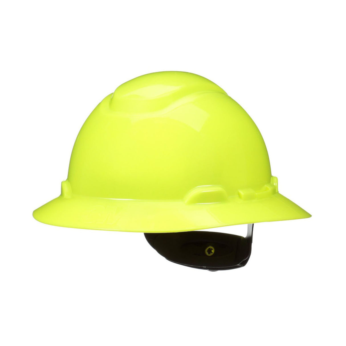 3M 7100240034 SecureFit Full Brim Hard Hat, Hi-Vis Yellow, Non-Vented, 4-Point Pressure Diffusion Ratchet Suspension with UVicator (H-809SFR-UV) (7100240034)  - (20Pack) - 3