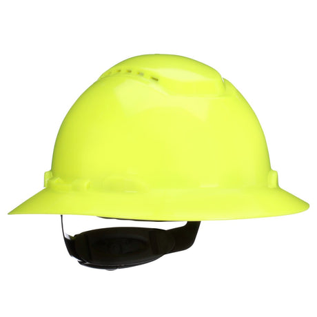 3M H-809SFV-UV SecureFit Full Brim Hard Hat with UVicator Sensor, Vented, Hi-Vis Yellow, 4-Point Pressure Diffusion Ratchet Suspension, ANSI Z89.1 (7100240035)  - (20 Pack)
