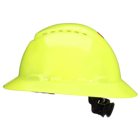 3M H-809SFV-UV SecureFit Full Brim Hard Hat with UVicator Sensor, Vented, Hi-Vis Yellow, 4-Point Pressure Diffusion Ratchet Suspension, ANSI Z89.1 (7100240035)  - (20 Pack) - 2