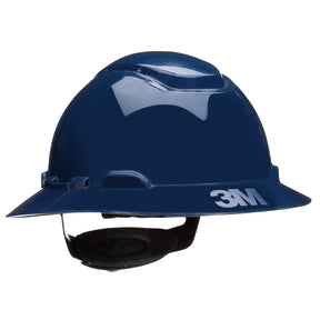 3M SecureFit Full Brim Hard Hat, Vented with UVicator Sensor, Navy Blue, 4-Pt Pressure Diffusion Ratchet Suspension, Medium (H-810SFV-UV) (7100240036)  - (20Pack)