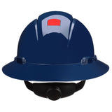 3M SecureFit Full Brim Hard Hat, Navy Blue, Non-Vented, UVicator Sensor, 4-Point Pressure Diffusion Ratchet Suspension, ANSI Z89.1 (H-810SFR-UV) (7100240037)  - (20Pack)