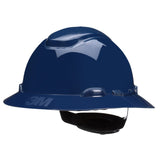 3M SecureFit Full Brim Hard Hat, Navy Blue, Non-Vented, UVicator Sensor, 4-Point Pressure Diffusion Ratchet Suspension, ANSI Z89.1 (H-810SFR-UV) (7100240037)  - (20Pack) - 2