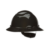 3M SecureFit Full Brim Hard Hat, Black, 4-Point Pressure Diffusion Ratchet Suspension, with Uvicator (H-812SFR-UV) (7100240039)  - (20Pack) - 3
