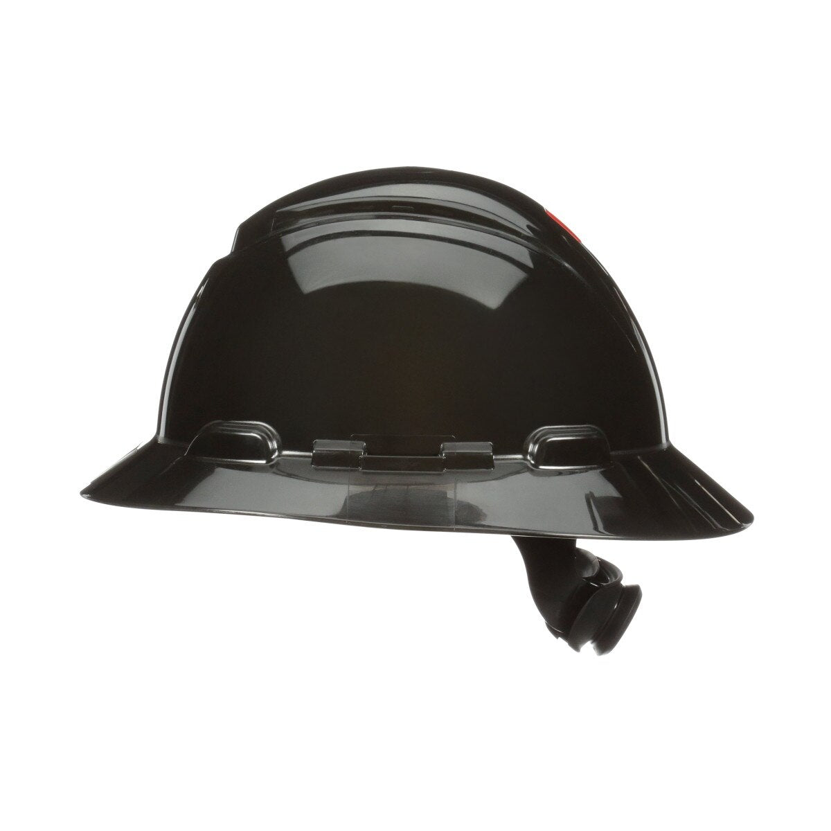 3M SecureFit Full Brim Hard Hat, Black, 4-Point Pressure Diffusion Ratchet Suspension, with Uvicator (H-812SFR-UV) (7100240039)  - (20Pack) - 5