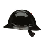 3M H-812SFV-UV SecureFit Full Brim Hard Hat, Black, Vented, 4-Point Pressure Diffusion Ratchet Suspension with UVicator Sensor (7100240040)  - (20 Pack) - 2
