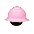 3M SecureFit Full Brim Hard Hat, Pink, Non-Vented, 4-Point Pressure Diffusion Ratchet Suspension, Uvicator (H-813SFR-UV) (7100240041)  - (20Pack)