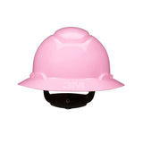 3M SecureFit Full Brim Hard Hat, Pink, Non-Vented, 4-Point Pressure Diffusion Ratchet Suspension, Uvicator (H-813SFR-UV) (7100240041)  - (20Pack)