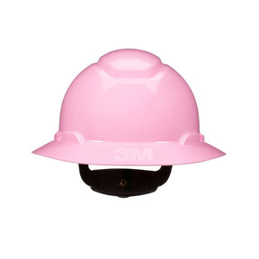 3M SecureFit Full Brim Hard Hat, Pink, Non-Vented, 4-Point Pressure Diffusion Ratchet Suspension, Uvicator (H-813SFR-UV) (7100240041)  - (20Pack)