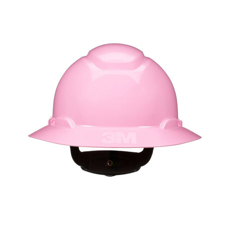 3M SecureFit Full Brim Hard Hat, Pink, Non-Vented, 4-Point Pressure Diffusion Ratchet Suspension, Uvicator (H-813SFR-UV) (7100240041)  - (20Pack)