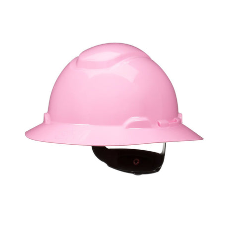 3M SecureFit Full Brim Hard Hat, Pink, Non-Vented, 4-Point Pressure Diffusion Ratchet Suspension, Uvicator (H-813SFR-UV) (7100240041)  - (20Pack) - 3