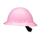 3M SecureFit Full Brim Hard Hat, Pink, Non-Vented, 4-Point Pressure Diffusion Ratchet Suspension, Uvicator (H-813SFR-UV) (7100240041)  - (20Pack) - 5