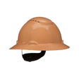 3M H-811SFV-UV SecureFit Full Brim Hard Hat, Tan, Vented, 4-Point Pressure Diffusion Ratchet Suspension with UVicator Sensor (7100240042)  - (20 Pack)