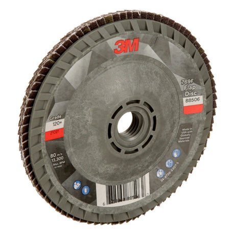 3M 769F Flap Disc, T29 Quick Change, Precision Shaped Ceramic, 120+, Purple, 4-1/2 in x 5/8 in-11 (7100242990)  - (10Pack) - 3